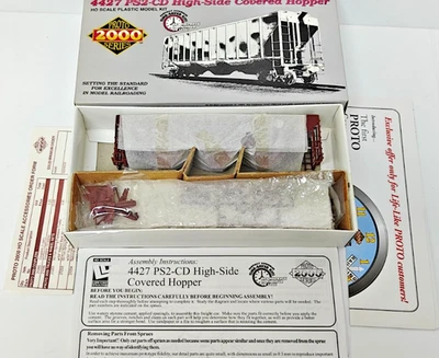 PROTO 2000 SERIES 4427 PS2-CD High-sided Covered Hopper HO Kit 30123 BNSF 414728 - Image 1 of 4
