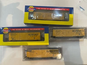 Athearn N scale 50 ft boxcar-Milwaukee 4 Road Numbers Qty4 Cars - Picture 1 of 4