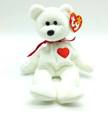 Ty Beanie Baby Valentino Red Heart With Collectible Case Hangtag Mint 1994 New - Image 1 of 4
