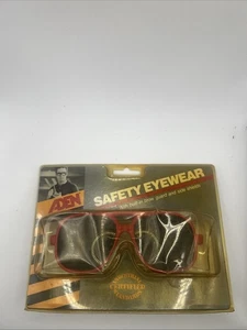 VINTAGE RED ADEN PROTECTIVE EYEWEAR SAFETY GLASSES SIDE SHIELDS SUNGLASSES Z87 - Picture 1 of 3