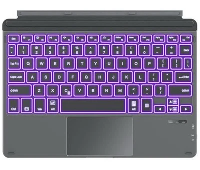 Cubierta tipo teclado/teclado Bluetooth para Surface Go 4/3/2/1, retroiluminada de 7 colores Foto 1 de 4