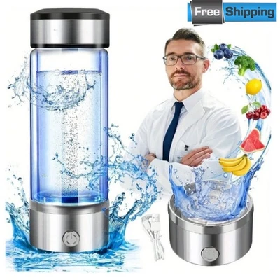 Hydrogen Water Bottle, 15.22oz, 3-Min Electrolysis With SPE Technology - Image 1 of 4