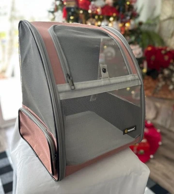 Mochila Porta Mascotas para Gatos y Perros Pequeños Diseño Malla Transpirable Portátil Foto 1 de 4