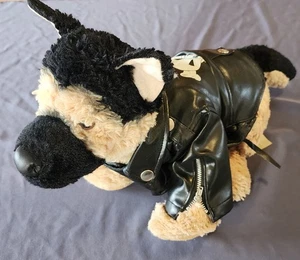 Build A Bear Workshop German Shepherd Dog 20” Plush Motorcycle Jacket Biker  - Picture 1 of 9