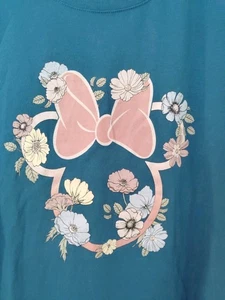 Disney Minnie Mouse T-Shirt Damen 2XL Tropical Floral Teal - Bild 1 von 4