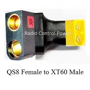 RCP-QS8 Female to XT60 Male No Wire Adapter 8 awg - Picture 1 of 15