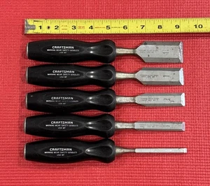 Juego de cinceles de madera Craftsman WF 36859 5 piezas - 36859 - HECHO EN EE. UU. Excelente estado - Imagen 1 de 9