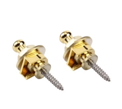 2 peças de alça de baixo para guitarra trava de segurança alça de fixação de metal trava botão de metal - Imagem 1 de 4