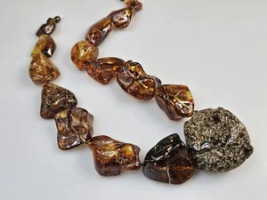 Raw necklace Amber necklace Real jewelry Necklace for thyroid healing - Picture 1 of 7