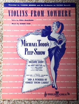 Sammy Fain "MICHAEL TODD'S PEEP SHOW" Herb Magidson 1950 Broadway Sheet Music - Image 1 of 3