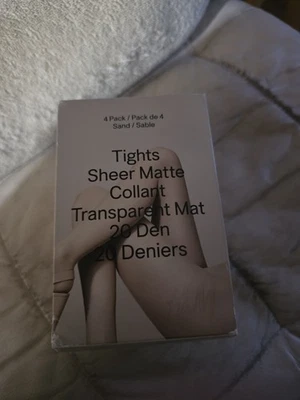  Medias transparentes mate 20 denier arena desnuda 4 pares grandes x grandes XL L Foto 1 de 2