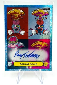 ADAM Bomb Homage Autograph GARBA-14 Blue 49/99 Schlitzart Garbage Pail Kids 40th - Picture 1 of 11