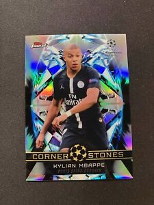 18-19 Topps Finest UEFA Kylian Mbappe Corner Stones Silver RC PSG France