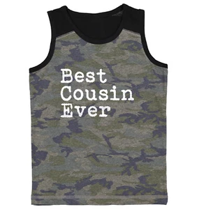 Best Cousin Ever - Family Best Friend Birthday Gift Youth Contrast Tank Top - Picture 1 of 7