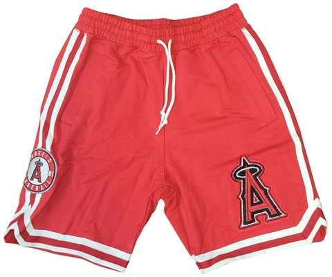 Men's New Era Red MLB Los Angeles Angels Logo Select Shorts Cover