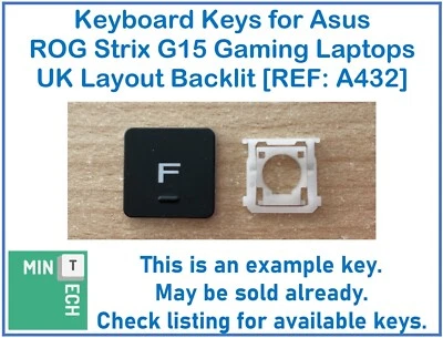 Keyboard Replacement Keys for ASUS ROG Strix G15 Gaming Laptop UK Layout Backlit - Image 1 of 4