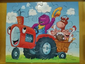Barney & Friends Great Adventure Movie, 1998 Jigsaw Puzzle Down on the Farm 24pc - Picture 1 of 4