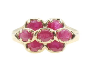 1.50 ctw Oval Cut Natural Ruby July Birthstone 10KT Yellow Gold Gemstone Ring - Picture 1 of 19