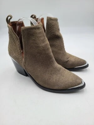 Botas para mujer Jeffrey Campbell talla 8 Cromwell Hunt the Plains de gamuza occidental beige Foto 1 de 4