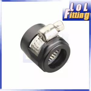 US SHIP AN10 -10 AN Aluminum HEX Finishers Fuel Oil Hose Clamp Finisher Black - Foto 1 di 7