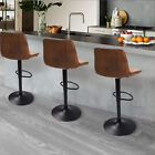 2x Industrial Vintage Tall Bar Stools Adjustable Pipe Stool Bar Chair Furniture