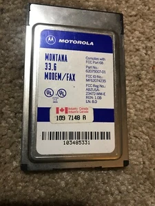 Motorola 62075007-01 Montana 33.6K Modem/Fax PC Card - Picture 1 of 2
