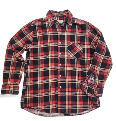 Franela de franela vintage The Mens Store at Sears para hombre mediana 15 1/2 hecha en EE. UU. Foto 1 de 4