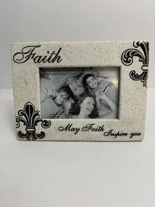 Faith Marbled Free Standing Decorative Family Picture Frame - 6.5" x 8.8" - Picture 1 of 9
