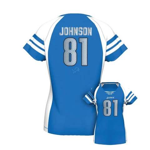 ($65) Detroit Lions CALVIN JOHNSON nfl WOMENS/WOMEN'S Jersey (L-LG-LARGE) Cover