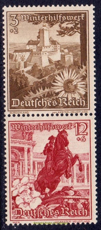 EBS Germany 1938 Winter Relief - Austrian Views - se-tenant - Michel S251 MNH** - Image 1 of 1