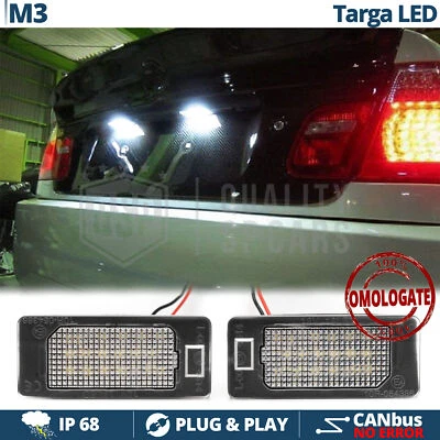 2 Luci TARGA Full LED per Bmw M3 E46 CSL PLACCHETTE Complete CANbus 6500K Bianco - Immagine 1 di 4