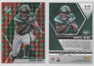 2020 Panini Mosaic Rookies Reactive Green Prizm Denzel Mims #225 Rookie RC
