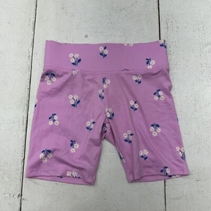 Cat & Jack Purple Flower Print Elastic Waist Sleepwear Shorts Girls Size 6T NEW - Picture 1 of 7