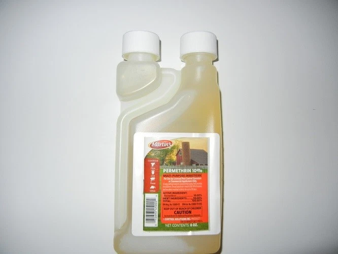 Martin's Permethrin 10% Control Solutions 1-8oz Contenedor Moscas Pulgas Cucarachas  Foto 1 de 1