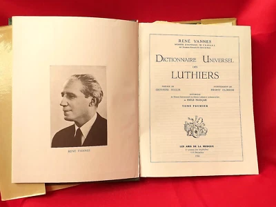 Dictionnaire  Universel  des  Liuteria  di  Renè Vannes  1° e  2° Tomo  - Immagine 1 di 4