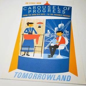 Carousel of Progress Poster Disneyland Walt Disney World Lithograph Print 12x18 - Picture 1 of 2