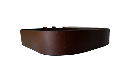 SILPADA DESIGNS BROWN ITALIAN LEATHER BELT POUNDED SILVER BUCKLE WOMEN'S MEDIUM - Image 1 of 3