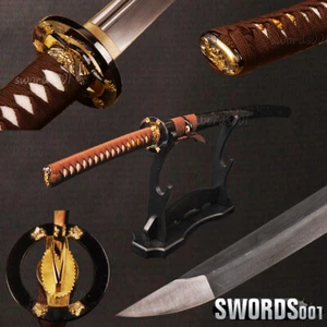 Japanese samurai sword damascus Folded steel katana sword Unokubitsukuri blade - Picture 1 of 11