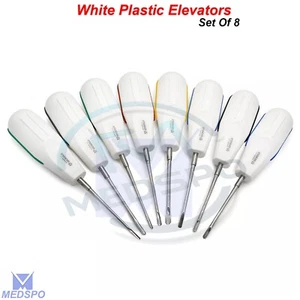Dental White Plastic Tooth Extraction Luxating Root Implant Surgical Elevators - Picture 1 of 5