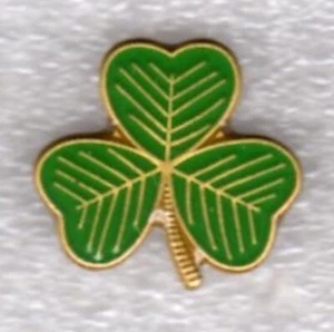 Clover pin badge. Lucky Shamrock. Metal. Enamel. Ireland. Irish. Smallest style - Picture 1 of 1
