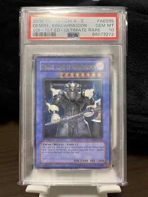 Yu Gi Oh Trading Card Demise Asia Relic PSA10 Graded Collectible Authentic OCG - Image 1 of 2