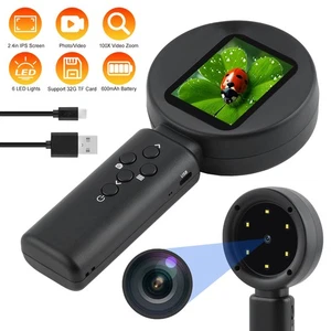 Lupa Digital Pantalla 2.4" 100X Lupa 1080P Cámara Video Luz LED - Imagen 1 de 15