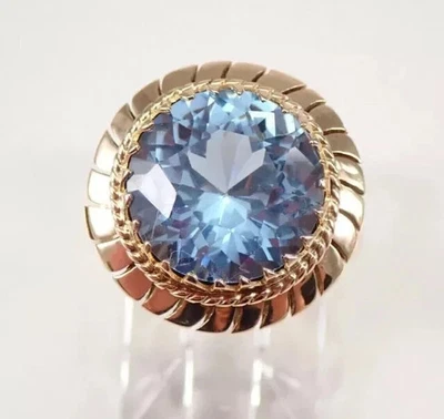 3Ct Round Cut Lab-Created Alexandrite Wedding Ring 14K Yellow Gold Plated Silver - Image 1 of 4