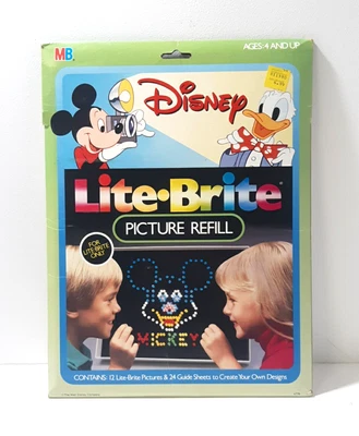 Lite Brite Refill Sheets 24 Blank Guide Sheets & 12 Disney Picture Sheets - Image 1 of 4