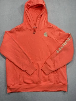 Sudadera con capucha Carhartt Spellout para mujer XL Salmon 102791 Q70 Foto 1 de 4