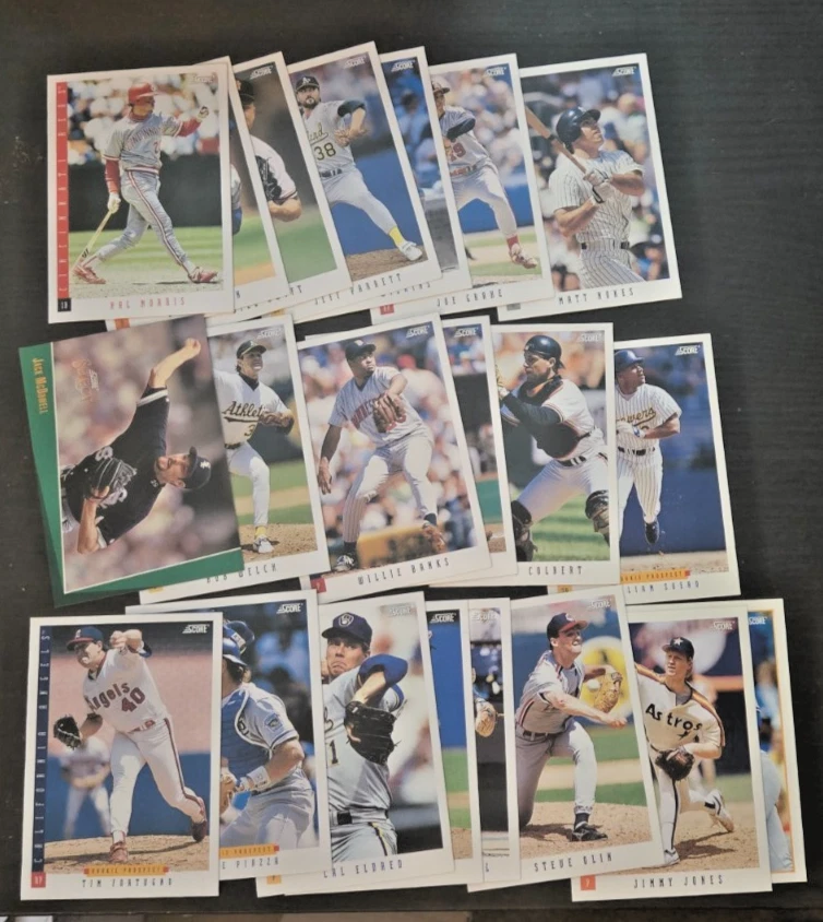 1993 Score baseball cards select to complete your set - Image 1 of 1