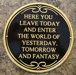 Réplica de placa de bienvenida de 7" Disney World entrada a la calle principal aquí que dejas hoy - Imagen 1 de 8