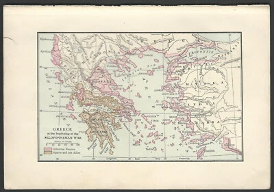 Map - ATHENIAN EMPIRE AT ITS HEIGHT - Europe, Asia, Greece - Image 1 of 2