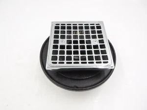 Pasco Tile-In Shower Floor Drain Square 4-1/2" x 4-1/2" x 2" B Stainless Steel - Picture 1 of 3