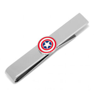 Marvel Captain America Shield Tie Bar Officially Licensed Silver Color